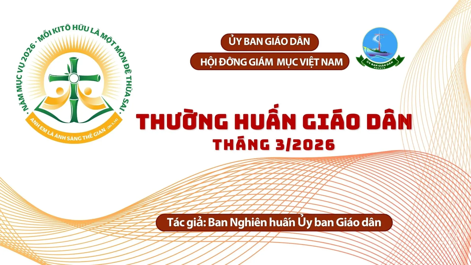 Ủy ban Giáo dân: Thường huấn tháng 3/2026

